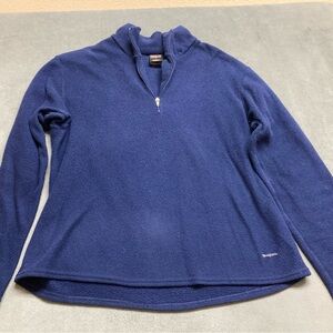 Patagonia Women’s 1/4 Zip Capilene Fleece Pullover Small Navy Blue